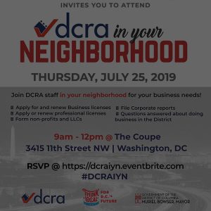 Join the DCRA staff IN YOUR NEIGHBORHOOD